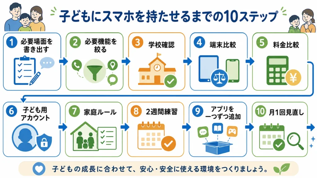 小学生へスマホを持たせるまでの10ステップ