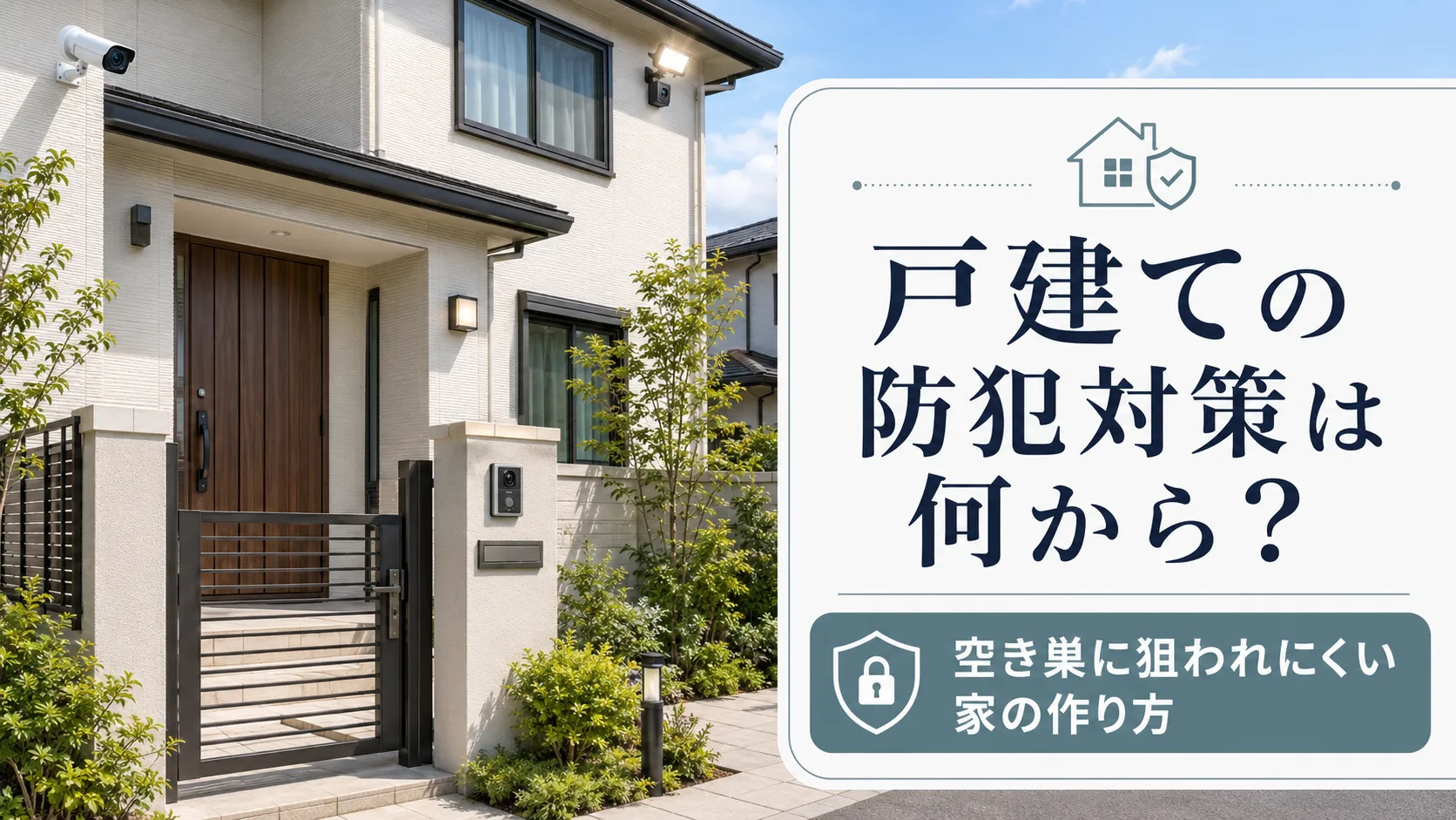 戸建ての防犯対策は何から？空き巣に狙われにくい家の作り方 | 【くらしのーと】暮らし快適化メディア