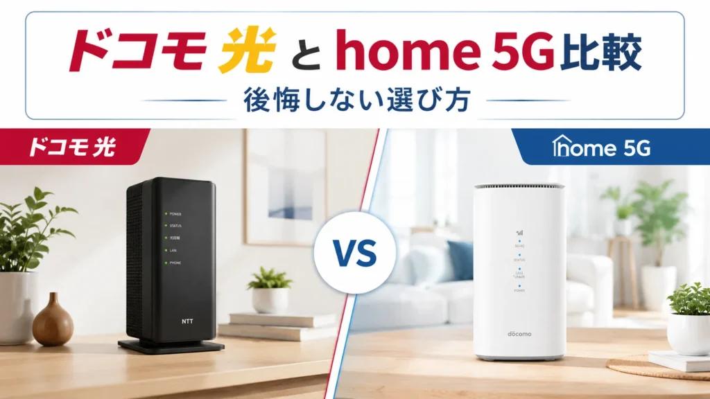 ドコモ光とhome 5G比較｜後悔しない選び方