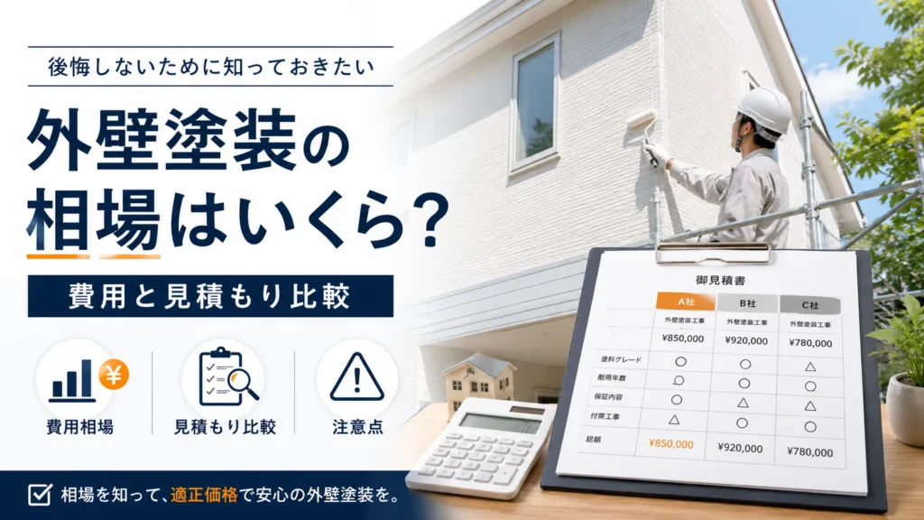 外壁塗装の相場はいくら？費用と見積もり比較