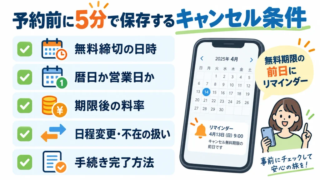 家事代行予約前に確認するキャンセル料の5項目チェックリスト