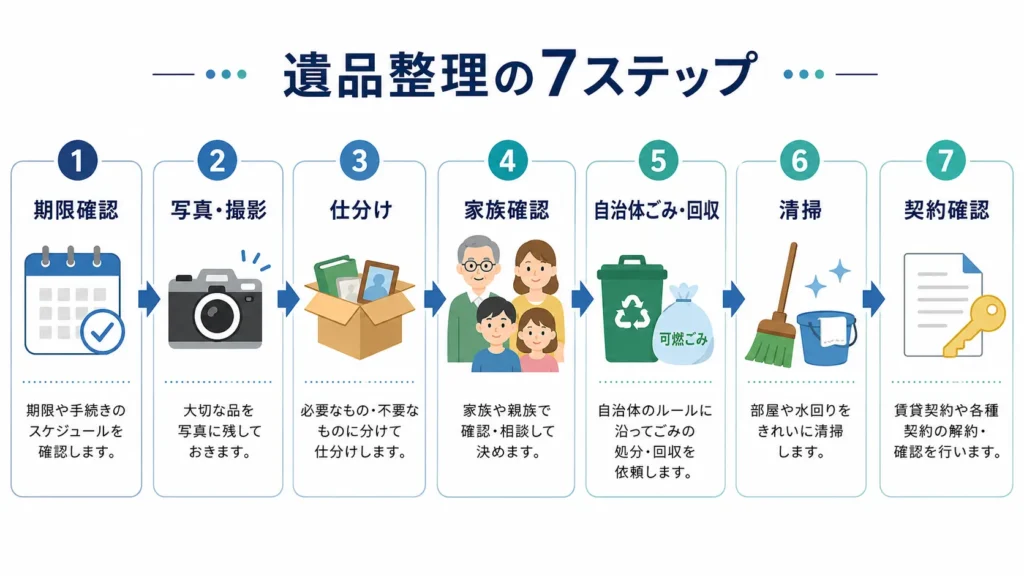 遺品整理の基本手順7ステップ