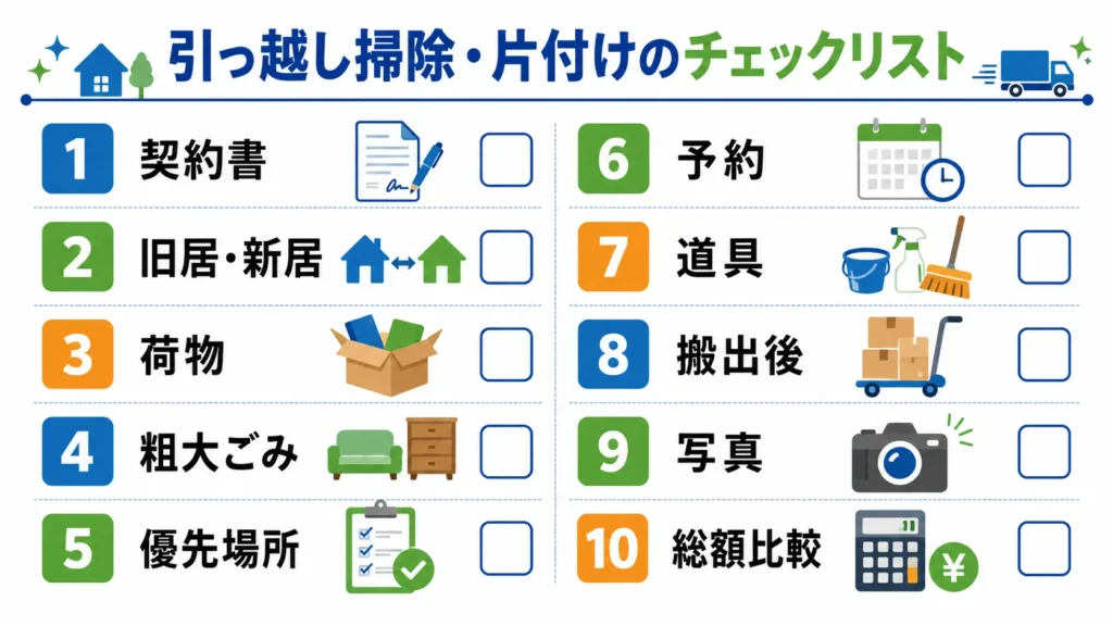家事代行へ引っ越し前の掃除を依頼するまでの10ステップ
