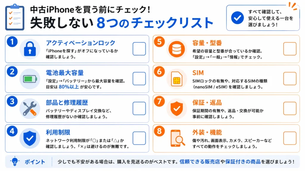10万円以下の中古iPhoneを買う前に確認する8項目