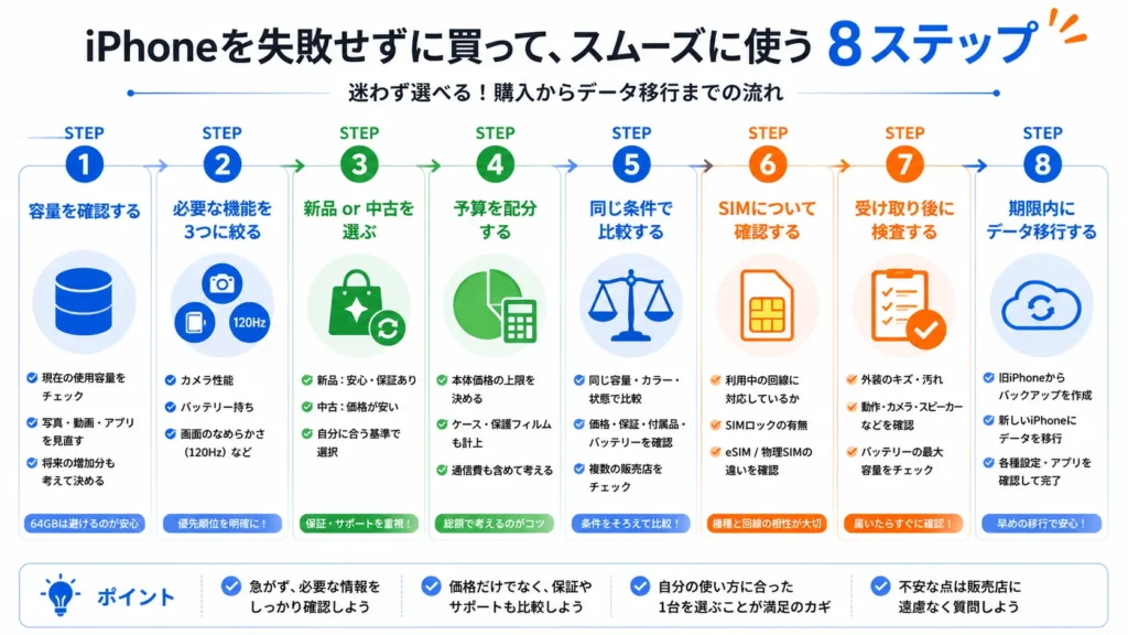 10万円以下のiPhoneを購入して初期確認するまでの8ステップ