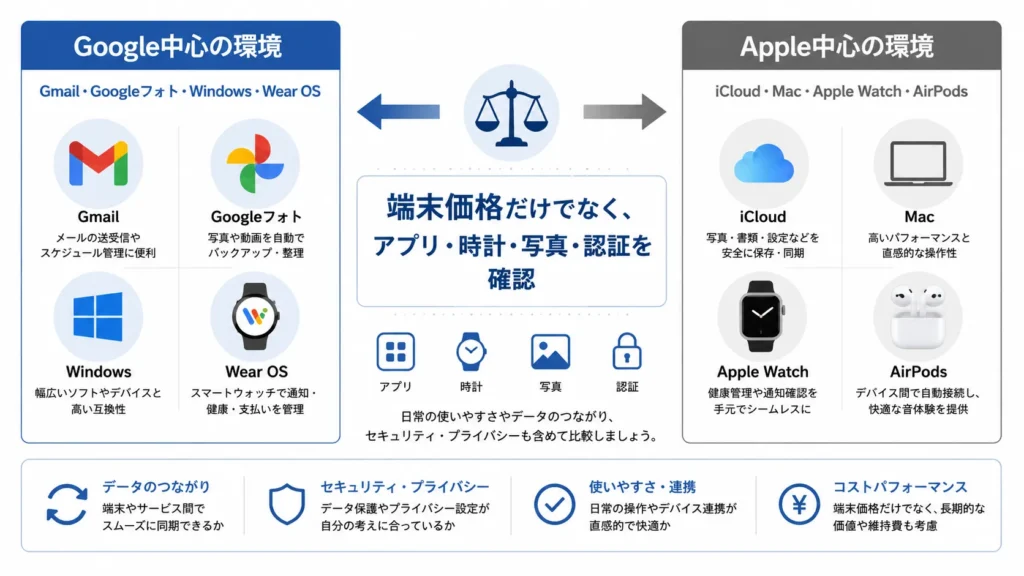 Pixel 10aとiPhone 16eを選ぶ際のOSと周辺機器の乗り換えコスト