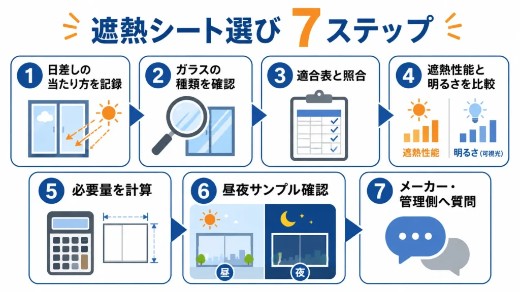 窓用遮熱シート購入前の7ステップ
