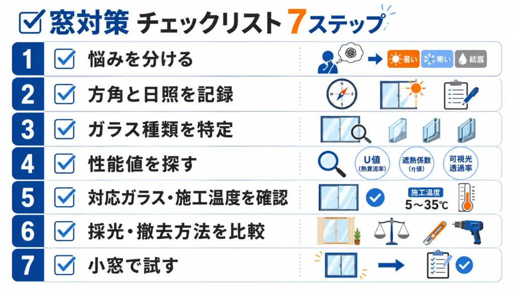 冬用窓シートを買う前の7ステップ