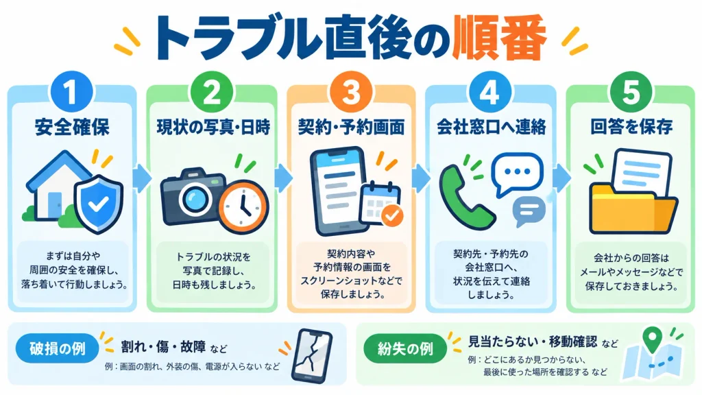 家事代行でトラブルが起きた直後に残す記録と連絡の順番